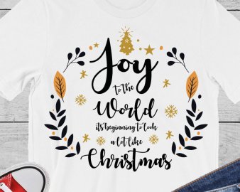 Joy To The World Its Beginning To Look A Lot Like Christmas SVG, Christmas SVG, Cricut Files, Silhouette Files, Digital Download