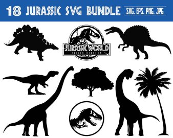 Jurassic SVG Bundle, Jurassic Park SVG, Jurassic World SVG, Cricut Files, Instant Download