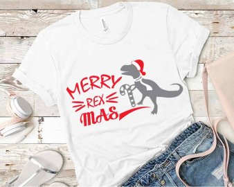 Merry Rex mas SVG, Christmas SVG, Holiday SVG, Cricut Files, Silhouette Files, Digital Download