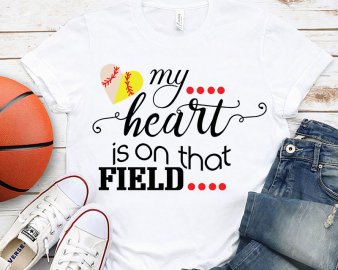 My heart is on that field svg, My heart is on that field cut file, My heart is on that field clip art, Sports svg, Baseball svg, Cricut Files, Digital Download