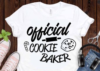 Official Cookie Baker SVG, Christmas SVG, Holiday SVG, Cricut Files, Silhouette Files, Digital Download