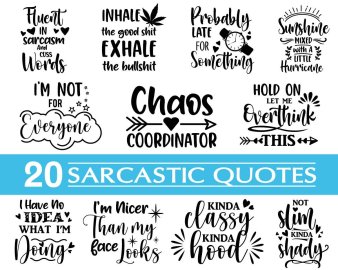 Sarcastic SVG Bundle, Nope Not Today SVG, Chaos Coordinator SVG, I Am Not For Everyone SVG, Cricut Files, Instant Download