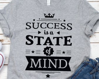 Success Is A State Of Mind SVG, Motivational Quote SVG, Quotes SVG, DXF Cutting Files, Digital Files