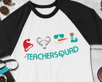 Teacher Squad SVG, Christmas SVG, Teacher SVG, Holiday SVG, Cricut Files, Silhouette Files, Digital Download