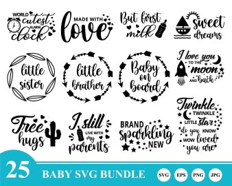 Baby SVG Bundle, Newborn SVG, Newborn Baby SVG Bundle, Child SVG Bundle, Decals And Stickers, Cricut Files, Instant Download