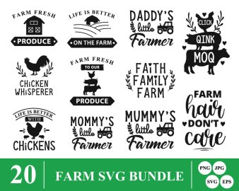 Farm SVG Bundle, Welcome To Our Produce SVG, Bless Our Nest SVG, Decals And Stickers, Cricut Files, Instant Download