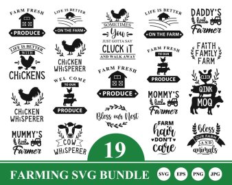 Farming SVG Bundle, Life Is Better On The Farm SVG, Daddy's Little Farmer SVG, Decals And Stickers, Cricut Files, Instant Download