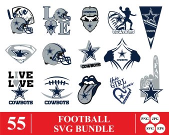 Football SVG Bundle, Cowboys SVG, Cassidy Cowboy SVG, Live Love Cowboy SVG, Decals And Stickers, Cricut Files, Instant Download
