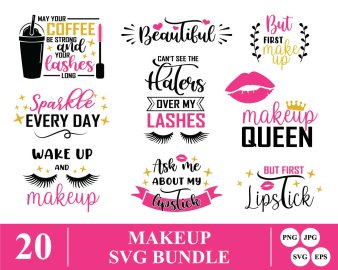 Makeup SVG Bundle, But First Makeup SVG, But First Lipstick SVG, Blend That Shit SVG, Hello Gorgeous SVG, Decals And Stickers, Cricut Files, Instant Download