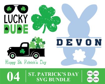 St Patrick's Day SVG Bundle, Happy St Patrick's Day SVG, Lucky Dude SVG, Decals And Stickers, Cricut Files, Instant Download