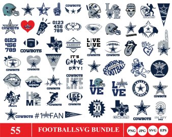 Football SVG Bundle, Cowboys SVG, Cassidy Cowboy SVG, Live Love Cowboy SVG, Decals And Stickers, Cricut Files, Instant Download