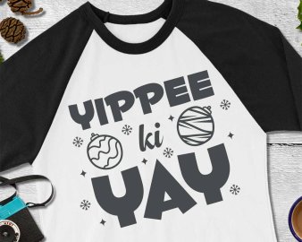 Yippee ki yay svg, Yippee ki yay cut file, Yippee ki yay clip art, Yippee ki yay t-shirt svg, Cricut Files, Decals And Stickers, Instant Download