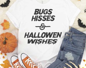 Bugs hisses and halloween wishes svg, Bugs hisses and halloween wishes t-shirt design, Bugs hisses and halloween wishes clipart, Bugs hisses and halloween wishes cut file, Cricut Files, Decals And Stickers, Instant Download