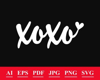 Xoxo png, Xoxo vecot,  Xoxo valentine svg, Valentines day svg, Xoxo valentine Cricut Files, file for Cricut