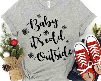 Baby it's cold outside SVG, Christmas SVG, SVG Files, Cricut file, Silhouette Studio files