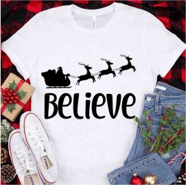 Believe SVG, Christmas SVG, SVG Files, Cricut file, Silhouette Studio files