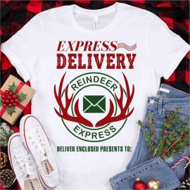 Express delivery reindeer express deliver enclosed present to SVG, Christmas SVG, SVG Files, Cricut file, Silhouette Studio files
