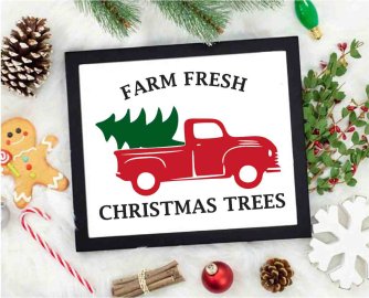 Farm fresh christmas tree SVG, Christmas SVG, SVG Files, Cricut file, Silhouette Studio files