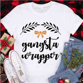 Gangsta wrapper SVG, Christmas SVG, SVG Files, Cricut file, Silhouette Studio files