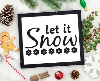 Let it snow SVG, Christmas SVG, SVG Files, Cricut file, Silhouette Studio files