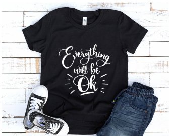 Everything will be ok SVG, Motivational SVG, SVG Files, Cricut file, Silhouette Studio files