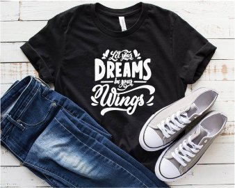 Let your dreams be your wings SVG, Motivational SVG, SVG Files, Cricut file, Silhouette Studio files