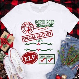 North pole express reindeer mail special delivery for elf checked twice SVG, Christmas SVG, SVG Files, Cricut file, Silhouette Studio files