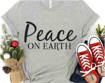 Peace on earth SVG, Christmas SVG, SVG Files, Cricut file, Silhouette Studio files