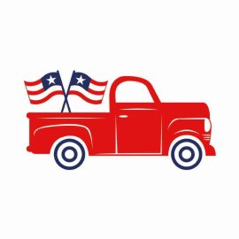 4th Of July Car With American Flag Tshirt Design, 4th Of July Tshirt Design, Independence Day SVG, Cricut Files, Instant Download