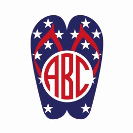 4th Of July Flip Flop Abc SVG, 4th Of July SVG, Independence Day SVG, Cricut Files, Instant Download