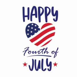 4th Of July Happy 4th Of July Heart Vector, 4th Of July Vector, Independence Day SVG, Cricut Files, Instant Download