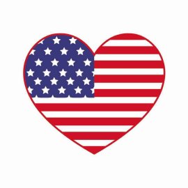 4th Of July Love Heart SVG, 4th Of July SVG, Independence Day SVG, Cricut Files, Instant Download