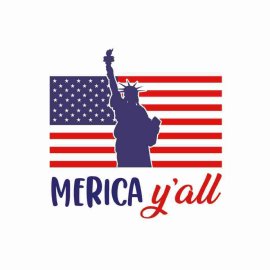 4th Of July Merica Yall Tshirt Design, 4th Of July Tshirt Design, Independence Day SVG, Cricut Files, Instant Download