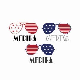 4th Of July Merika Glasses Tshirt Design, 4th Of July Tshirt Design, Independence Day SVG, Cricut Files, Instant Download