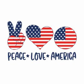 4th Of July Peace Love America Tshirt Design, 4th Of July Tshirt Design, Independence Day SVG, Cricut Files, Instant Download