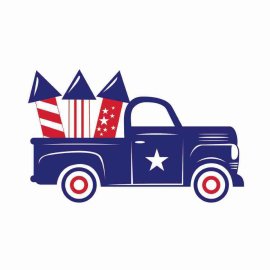4th Of July Truck SVG, 4th Of July SVG, Independence Day SVG, Cricut Files, Instant Download