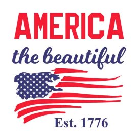 Free 4th Of July America The Beautiful With Flag SVG, 4th Of July SVG, Independence Day SVG, Cricut Files, Instant Download