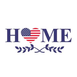 Free 4th Of July Home Heart Flag SVG, 4th Of July SVG, Independence Day SVG, Cricut Files, Instant Download