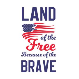 Free 4th Of July Land Of The Free Because Of The Brave SVG, 4th Of July SVG, Independence Day SVG, Cricut Files, Instant Download