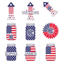 Free 4th Of July Mason Jars SVG Usa Flag SVG, 4th Of July SVG, Independence Day SVG, Cricut Files, Instant Download