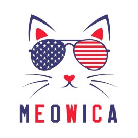 Free 4th Of July Meowica SVG, 4th Of July SVG, Independence Day SVG, Cricut Files, Instant Download