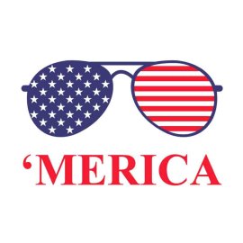 Free 4th Of July Merica Glasses SVG, 4th Of July SVG, Independence Day SVG, Cricut Files, Instant Download