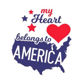 Free 4th Of July My Heart Belongs To America SVG, 4th Of July SVG, Independence Day SVG, Cricut Files, Instant Download