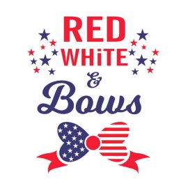 Free 4th Of July Red Whith And Bows SVG, 4th Of July SVG, Independence Day SVG, Cricut Files, Instant Download