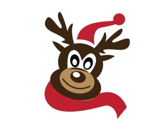 Free Christmas Reindeer SVG Cut File