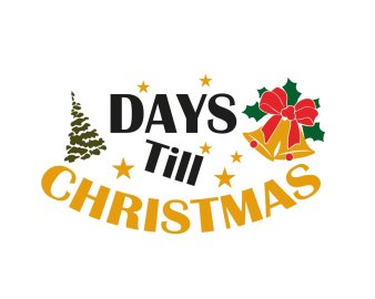 Free Days Till Christmas Clipart SVG Cut File