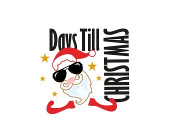 Free Days Till Christmas Vector SVG Cut File