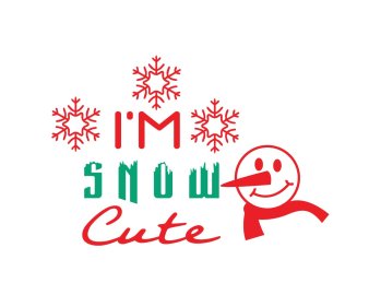 Free Im Snow Cute SVG Cut File
