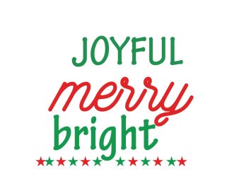 Free Joyful Merry Bright SVG Cut File
