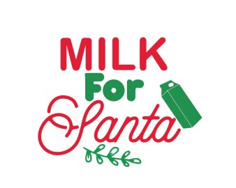 Free Milk For Santa SVG Cut File